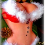 Santas-sexy-female-busting-chest-torso-red-bikini-erotic-cake