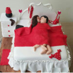 Miami-Beach-Bachelor-Exotic-Valentine-Couple-In-Room-Cake
